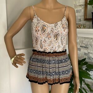 Patrons Of Peace Paisley Floral Smoke Cami Top Sz S
